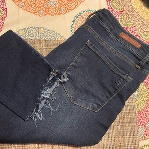 Article of Society Distressed Destroyed Cropped Stretch Jeans Size 10